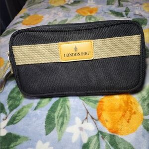 London Fog Black and Tan Canvas Men's Bag